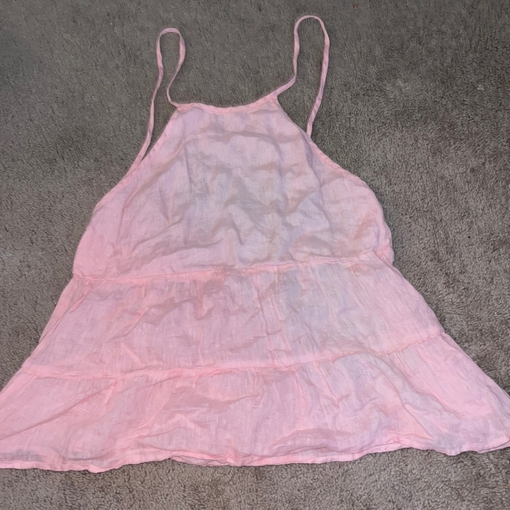 bella dahl pink blouse! size small